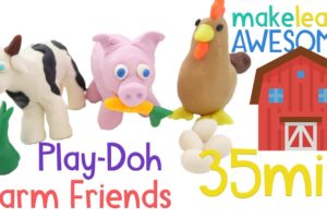 Play Doh Farm Friends! Learn Animals and Colors | Kids Play Dough
