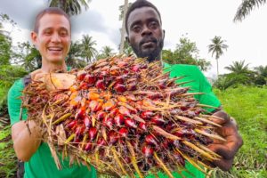 The Most UNIQUE West African Food!! SPIKY PALM NUT SOUP in Ivory Coast 🇨🇮