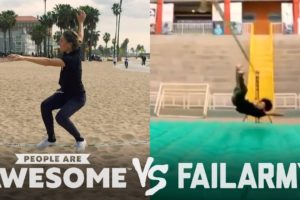 Wins & Fails on the Basketball Court, Pogo Stick, Slackline & More | People Are Awesome Vs. FailArmy
