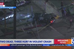 2 dead, 3 injured in fatal crash in Huntington Park