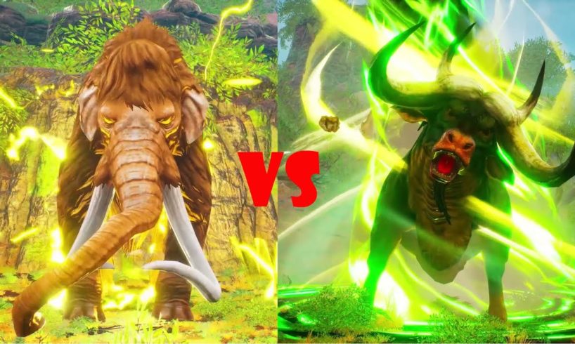 3 Giant Bulls Vs Mammoth Elephant turns into Zombie Mammoth Fight Black Zombie Mammoth Save 3 Bulls