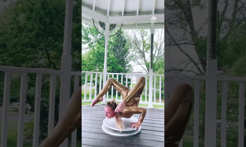 Contortionist Shows Off Skills on Rotating Disc | People Are Awesome