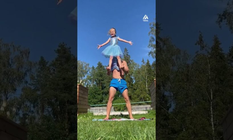 Dad-Daughter Duo Attempt Incredible Acroyoga | People Are Awesome