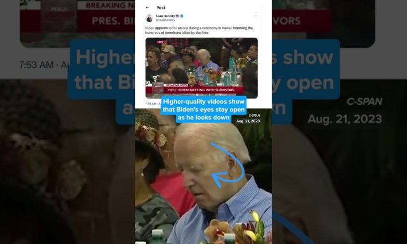 Did Biden fall asleep during a Maui event?