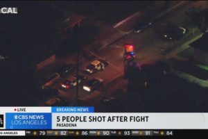 Five people in Pasadena shot following a fight