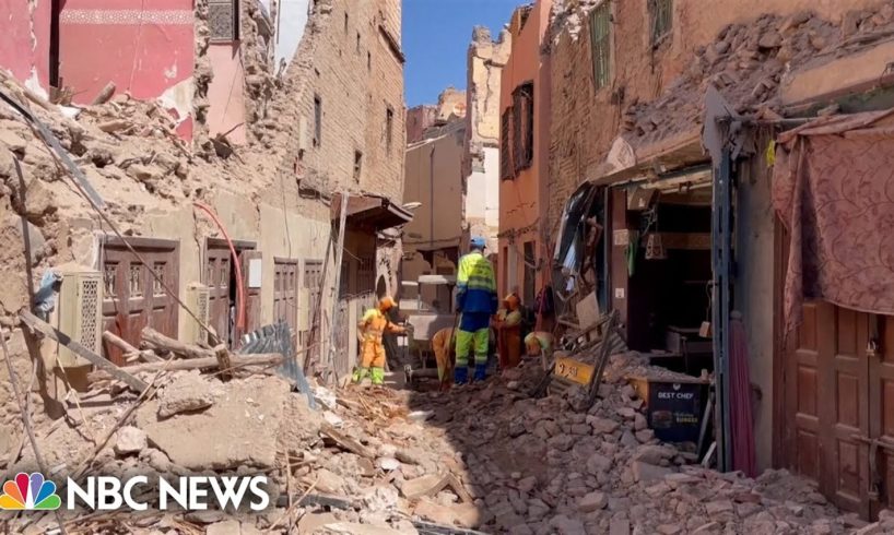 Footage shows buildings in ruins after Morocco earthquake