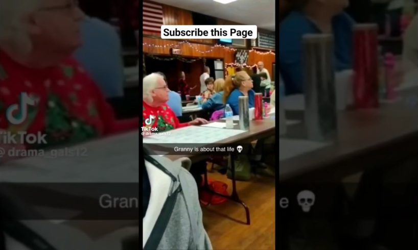 Grandmother is prepared to fight at bingo because someone is speaking to her grandson badly. #fight
