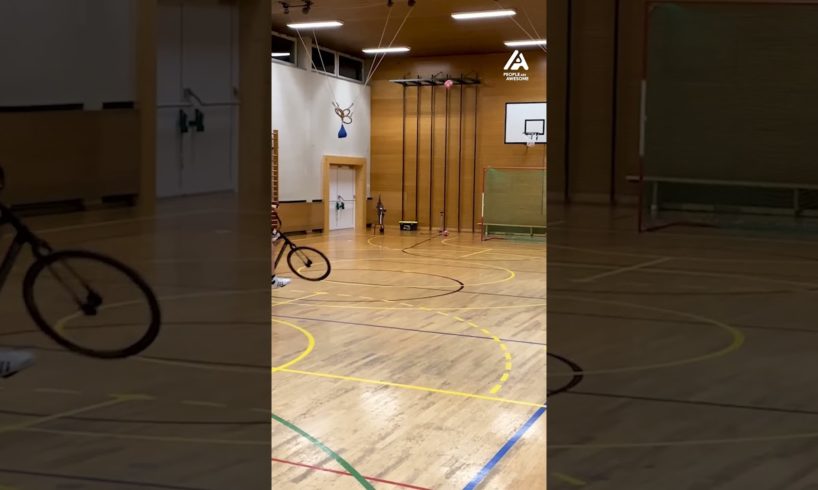 Guy Shoots Ball Using Bicycle | People Are Awesome