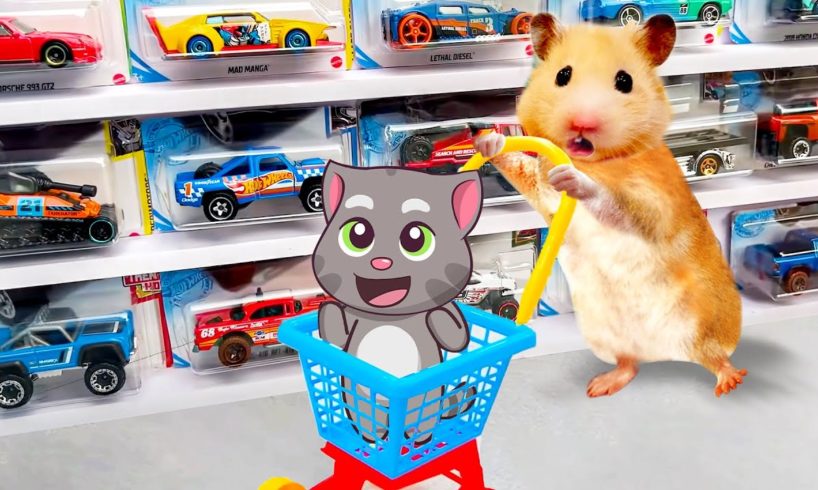 Hamster and Talking Tom Explore Toy Supermarket | Funny animals | Life Of Pets Hamham