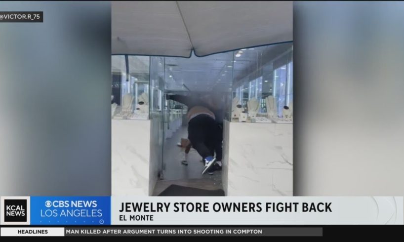 Jewelry store owners fight back against attempted robber in El Monte