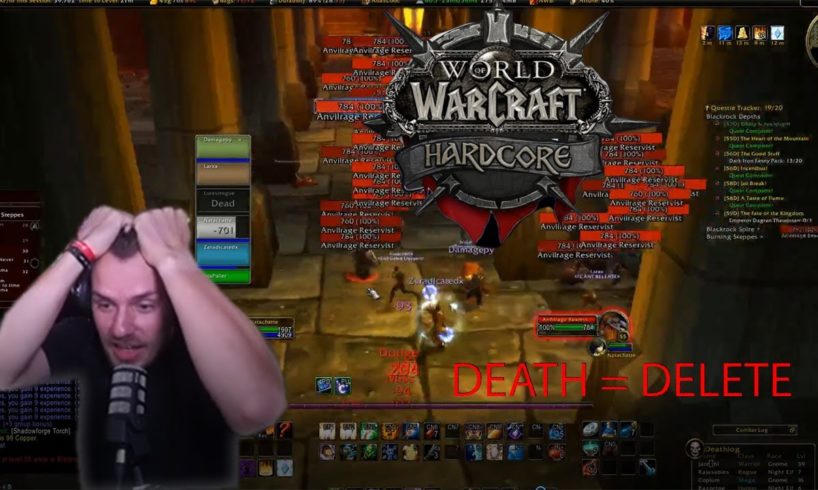 LVL 58 Rogue GRIEFS ENTIRE DUNGEON!? Hardcore Deaths Ep. 32 WoW Classic