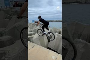 Man Jumps Between Rocks On Mountain Bike | People Are Awesome #biking #shorts