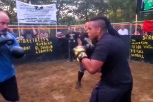 Old Head BEATS Up Young Man.  Fight Had To Be Stopped