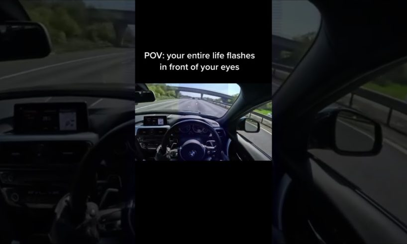 Passenger gets  rs6 autobahn car crash  flashbacks in the 340i #shorts