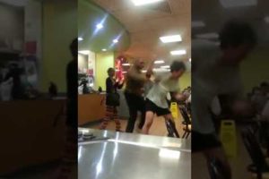 Singapore fast food fight skinny dude gets beaten like dog and told to shut up