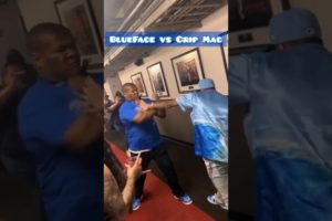 When Rapper BlueFace fights Crip Mac backstage 🤣 #viral #westcoastradio #boxing #skit #explore