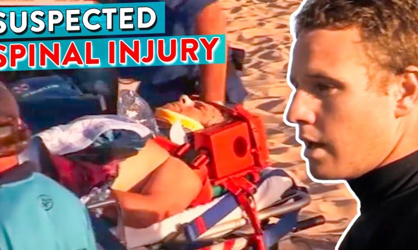 56 Year Old Doctor Treated For Suspected Spinal After Slamming Sandbank!