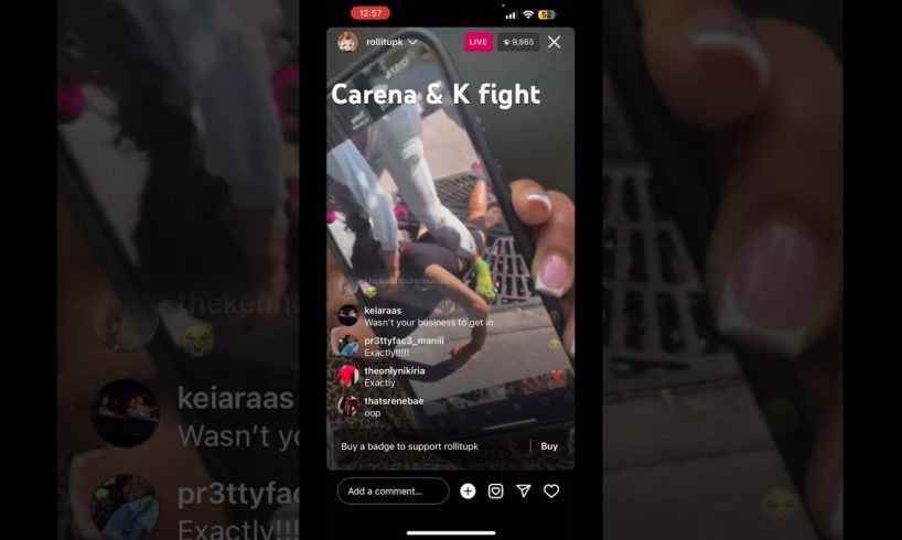 CARENA & KHOOD FIGHT 🤦🏽‍♀️ #rollitupk #carena #badazzflo