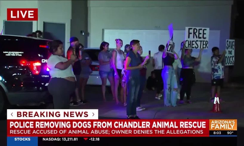 Chandler PD removes alleged abused dogs from a animal rescue