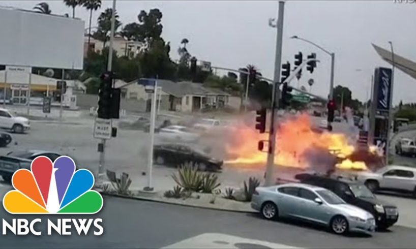 Dramatic Video: Fiery Los Angeles Car Crash Kills Five, Injures Seven