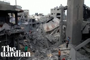 Drone footage shows destruction in Gaza after Israeli airstrikes