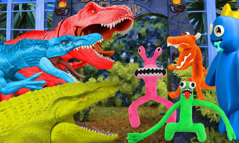 FPS Avatar Jurassic Park Rescues Rainbow Friends and Fights Dinosaurs-Animal Revolt Battle Simulator