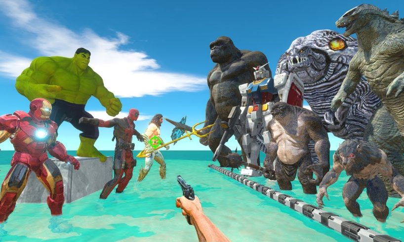 FPS Avatar Rescues Monsters and Fights Super Heroes - Animal Revolt Battle Simulator