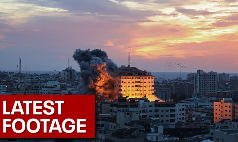 Footage of the Israeli forces attack on Gaza