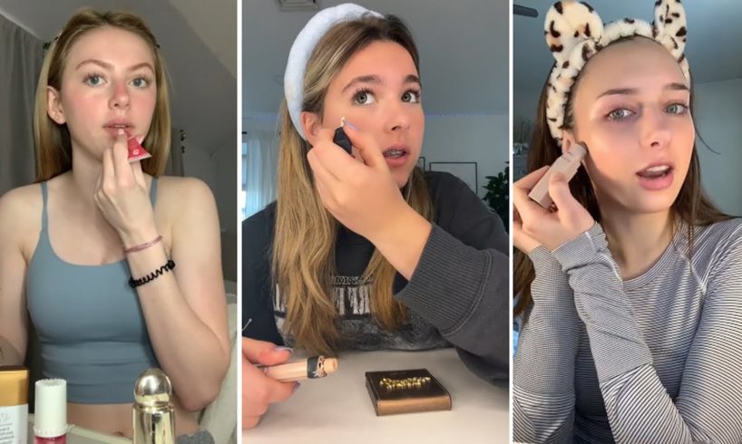GRWM  ( get ready with me ) Makeup storytime - TikTok compilation ❤️(skincare, makeup, outfits) 170😘
