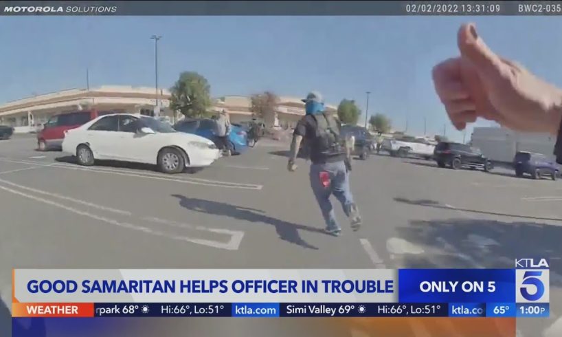 Good samaritan helps officer in trouble