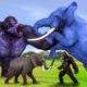 Gorillas vs Elephants in a Battle of Strength Save Cow Cartoon from Gorilla Clash of the Titans