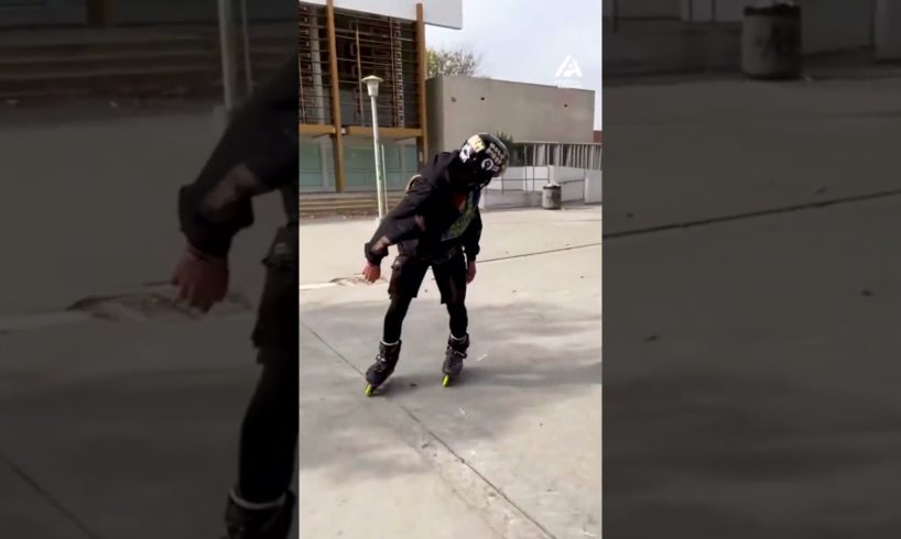 Guy Performs Incredible Roller Skating Tricks | People Are Awesome #shorts