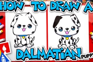 How To Draw A Cartoon Dalmatian Puppy