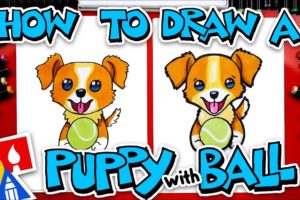 How To Draw A Puppy With A Ball