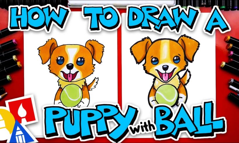 How To Draw A Puppy With A Ball