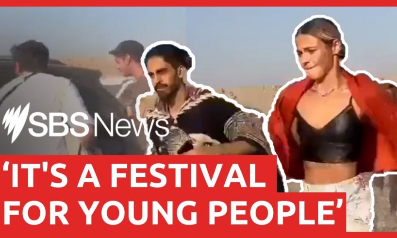 Israeli music festival attendees share footage of Hamas siege | SBS News