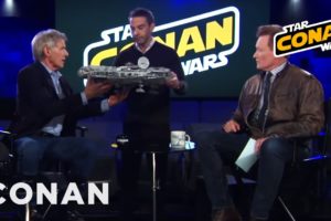 Jordan Schlansky Asks Harrison Ford To Sign His Millennium Falcon | CONAN on TBS