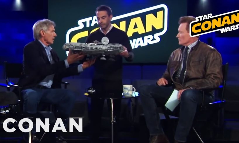 Jordan Schlansky Asks Harrison Ford To Sign His Millennium Falcon | CONAN on TBS