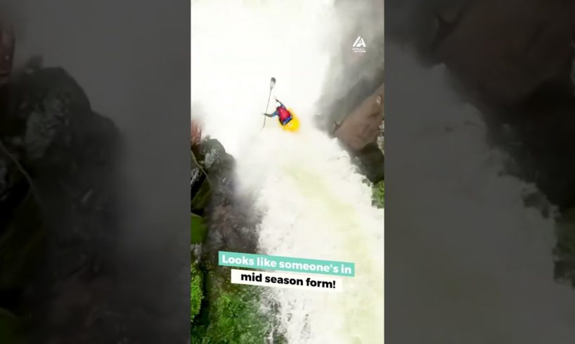 Kayaker Paddles Down Waterfall | People Are Awesome #shorts