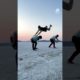 Man Long Jumps Over Two Guys Back Flipping | People Are Awesome #shorts