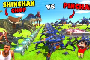 PINCHAN vs SHINCHAN and CHOP in Animal Revolt Battle Simulator Animal Spawner