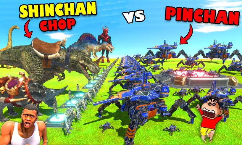 PINCHAN vs SHINCHAN and CHOP in Animal Revolt Battle Simulator Animal Spawner