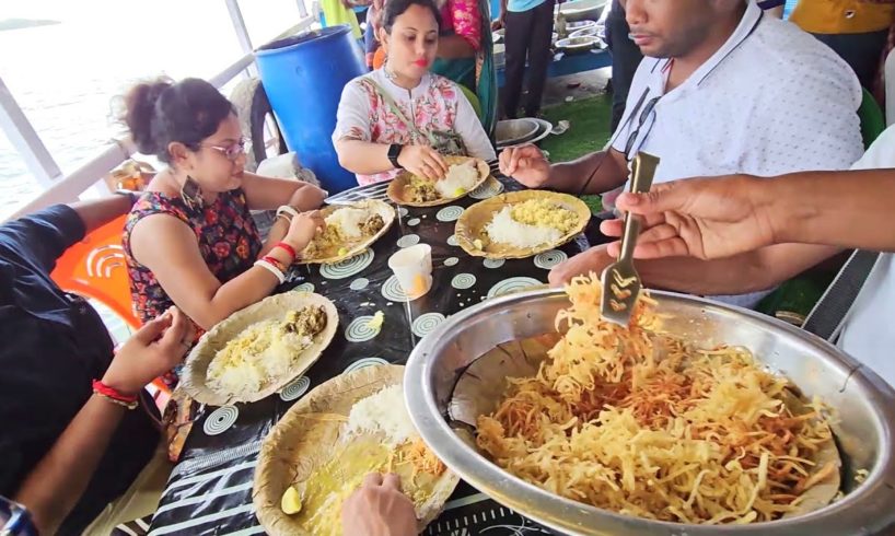 Sundarbon Ilish Festival | People Enjoying Boat Lunch | Rice | Lobster | Hilsa Fish Vapa | Nice