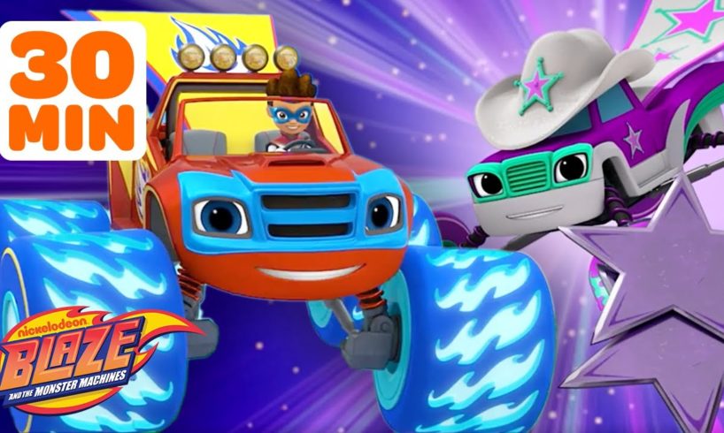 Superhero Blaze Rescues & Missions! w/ Starla! ⭐️ | 30 Minutes | Blaze and the Monster Machines