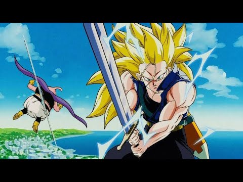 Trunks futuro se transforma en SSJ3 para derrotar a Majin Buu. Dragon Ball Z (EDIT)