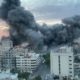 VIDEO: Moment when Israeli air strike hits Gaza after Hamas attack