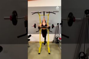 Woman Does Barbell Curls While Hanging By Teeth | People Are Awesome #shorts