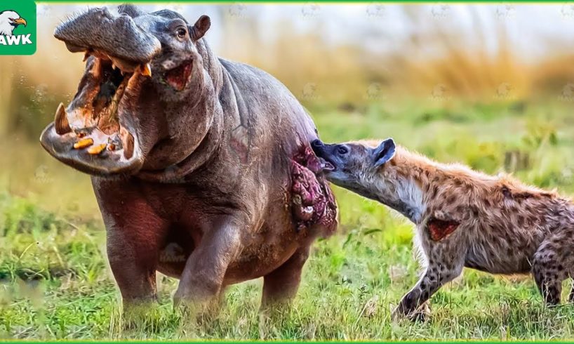 30 Moments Poor Hippo Gets Injured By Lions And Hyenas | Animal Fight