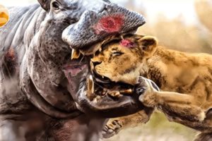 45 Moments Stupid Lion Invade Hippo Territory | Wild Animals Fight