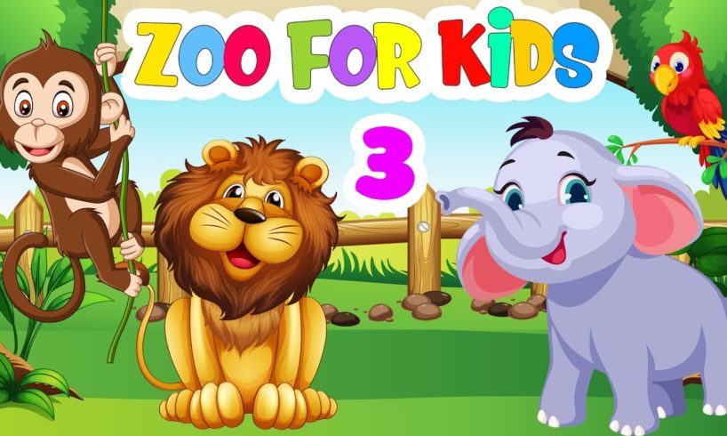 Animals At The Zoo | 3  Learning About Zoo Animals | Vocabulary video for kids